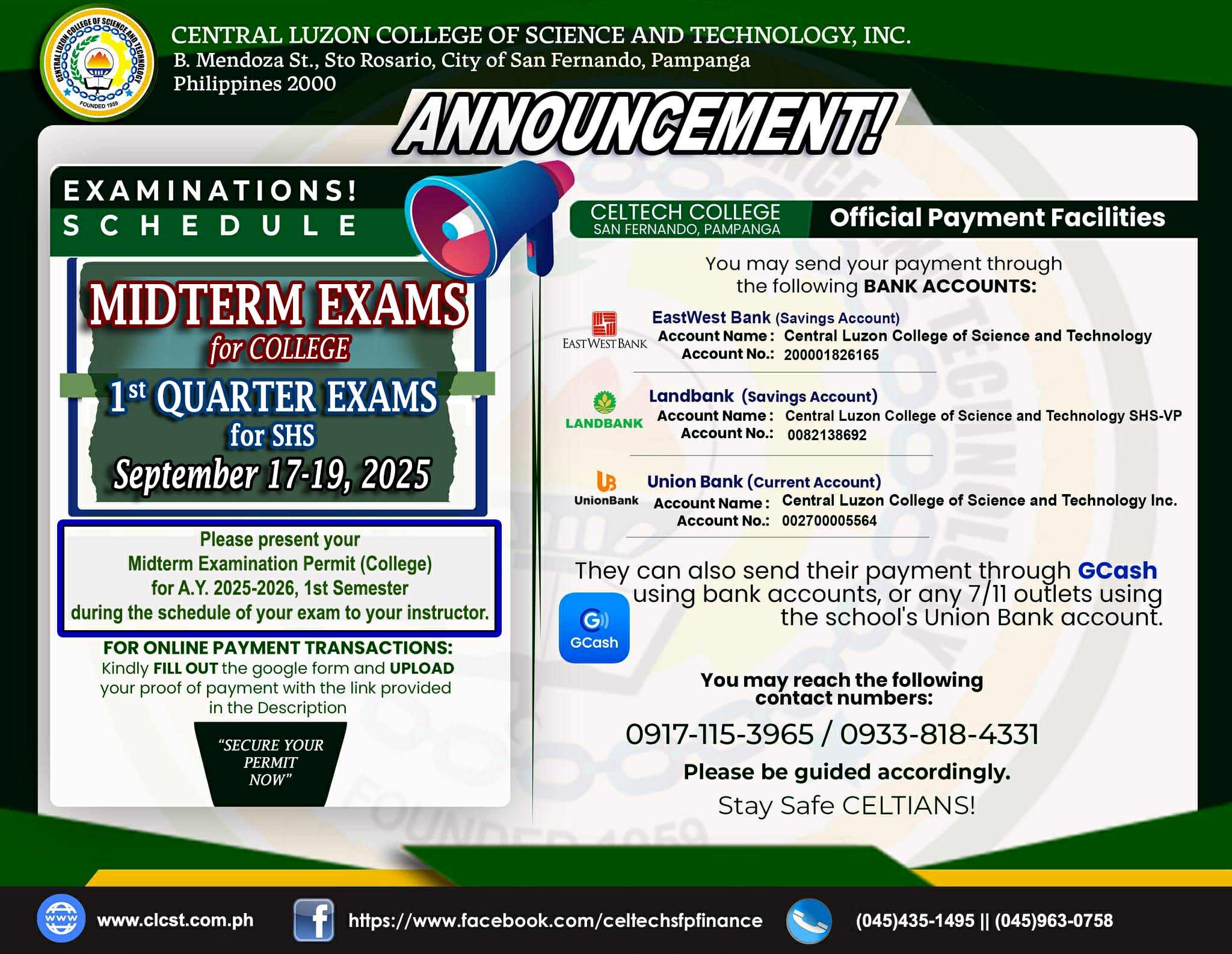 Announcement